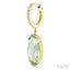 Evoque Gemstone Oval Shape & Diamond Earrings
