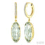 Evoque Gemstone Oval Shape & Diamond Earrings