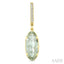 Evoque Gemstone Oval Shape & Diamond Earrings