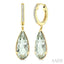 Evoque Gemstone Pear Shape & Diamond Earrings