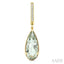 Evoque Gemstone Pear Shape & Diamond Earrings