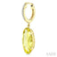 Evoque Gemstone Oval Shape & Diamond Earrings