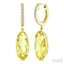 Evoque Gemstone Oval Shape & Diamond Earrings