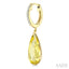 Evoque Gemstone Pear Shape & Diamond Earrings