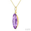 Evoque Gemstone Oval Shape & Diamond Pendant
