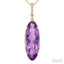 Evoque Gemstone Oval Shape & Diamond Pendant
