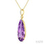 Evoque Gemstone Pear Shape & Diamond Pendant