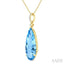 Evoque Gemstone Pear Shape & Diamond Pendant