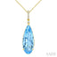 Evoque Gemstone Pear Shape & Diamond Pendant