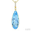 Evoque Gemstone Pear Shape & Diamond Pendant