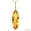 Evoque Gemstone Oval Shape & Diamond Pendant