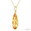 Evoque Gemstone Pear Shape & Diamond Pendant