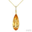 Evoque Gemstone Pear Shape & Diamond Pendant