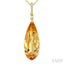 Evoque Gemstone Pear Shape & Diamond Pendant