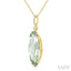 Evoque Gemstone Oval Shape & Diamond Pendant