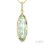 Evoque Gemstone Oval Shape & Diamond Pendant