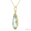 Evoque Gemstone Pear Shape & Diamond Pendant