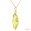 Evoque Gemstone Oval Shape & Diamond Pendant