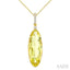 Oval Shape Gemstone & Diamond Pendant