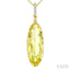 Oval Shape Gemstone & Diamond Pendant
