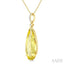 Evoque Gemstone Pear Shape & Diamond Pendant