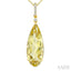 Pear Shape Gemstone & Diamond Pendant