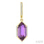 Evoque Gemstone Hexagon Shape & Diamond Earrings