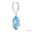 Hexagon Shape Gemstone & Diamond Earrings