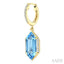 Evoque Gemstone Hexagon Shape & Diamond Earrings