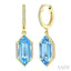 Evoque Gemstone Hexagon Shape & Diamond Earrings