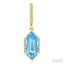 Evoque Gemstone Hexagon Shape & Diamond Earrings