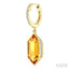 Evoque Gemstone Hexagon Shape & Diamond Earrings