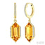 Evoque Gemstone Hexagon Shape & Diamond Earrings