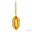 Evoque Gemstone Hexagon Shape & Diamond Earrings
