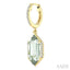Evoque Gemstone Hexagon Shape & Diamond Earrings