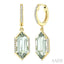 Evoque Gemstone Hexagon Shape & Diamond Earrings