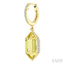 Evoque Gemstone Hexagon Shape & Diamond Earrings