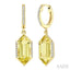 Evoque Gemstone Hexagon Shape & Diamond Earrings