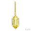 Evoque Gemstone Hexagon Shape & Diamond Earrings