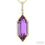 Hexagon Shape Gemstone & Diamond Pendant