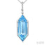 Hexagon Shape Gemstone & Diamond Pendant