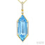 Evoque Gemstone Hexagon Shape & Diamond Pendant