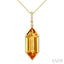 Evoque Gemstone Hexagon Shape & Diamond Pendant