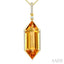 Evoque Gemstone Hexagon Shape & Diamond Pendant
