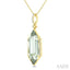 Evoque Gemstone Hexagon Shape & Diamond Pendant