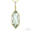 Evoque Gemstone Hexagon Shape & Diamond Pendant