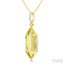 Evoque Gemstone Hexagon Shape & Diamond Pendant