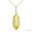Evoque Gemstone Hexagon Shape & Diamond Pendant