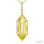 Evoque Gemstone Hexagon Shape & Diamond Pendant