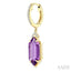 Evoque Gemstone Hexagon Shape & Diamond Earrings